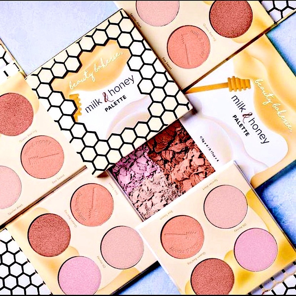 BEAUTY BAKERY Cosmetics Milk & Honey Face Palette Highlighter Bronzer Makeup NEW